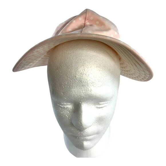 RuffleButts Reversible Toddler Sun Hat 12M-2T Nylon Soft Pink Stripes Polka Dots - Picture 2 of 4